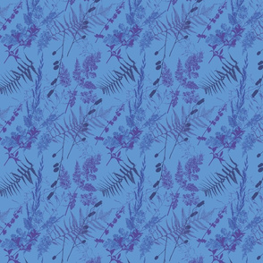 fern - blue tone - small