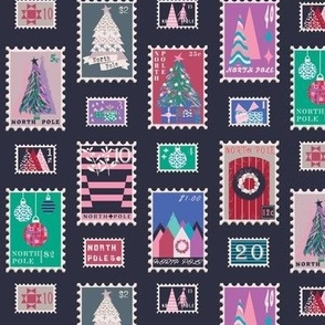 Vintage christmas stamps - Nashifruitdesigns