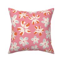 Blossom Fun pink / abstract and playful floral pattern 