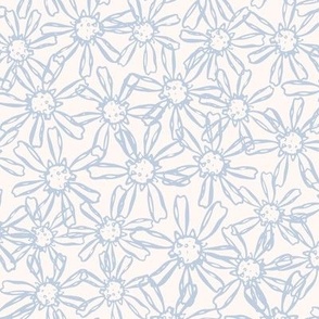 Floral Lace / medium scale / subtle blue delicate floral