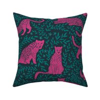 Jungle cat - dark teal