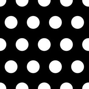 2cm Polka dot Black and White