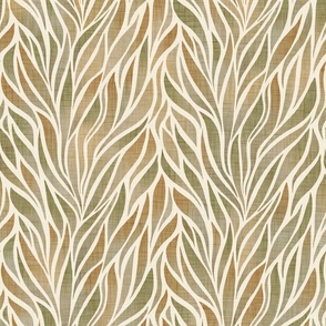 Abstract seaweed in earth tones - textured - large scale / 18"x21" fabric // 24"x28" wallpaper
