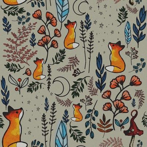 Foxes Woodland Fantasy Small