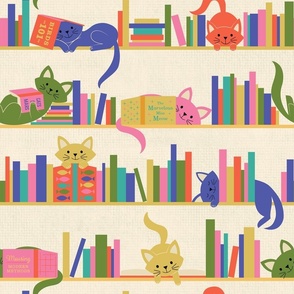 Cozy Cats and Books Bright