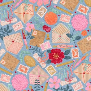 Kitschy Whimsy Mail (dusty blue) 10"