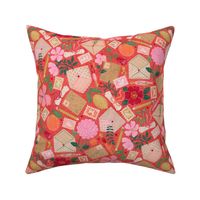 Kitschy Whimsy Mail (coral red) 14"