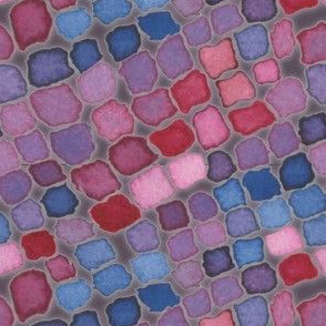 Mosaic Diamond Texture Pink Blue Purple