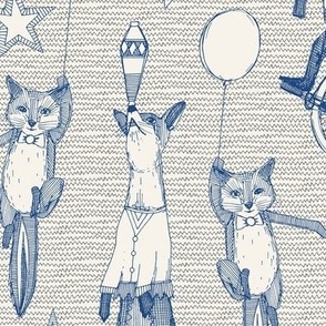 foxy circus navy ivory