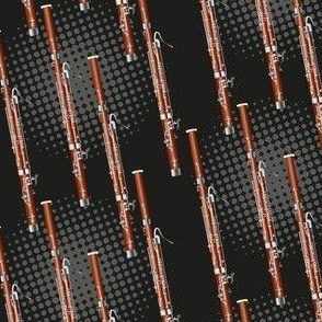 diagonal bassoons on black - small scale