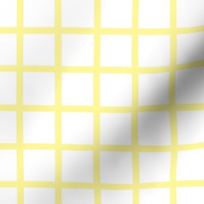 Narrow retro check - yellow on white