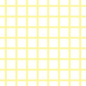 Narrow retro check - yellow on white