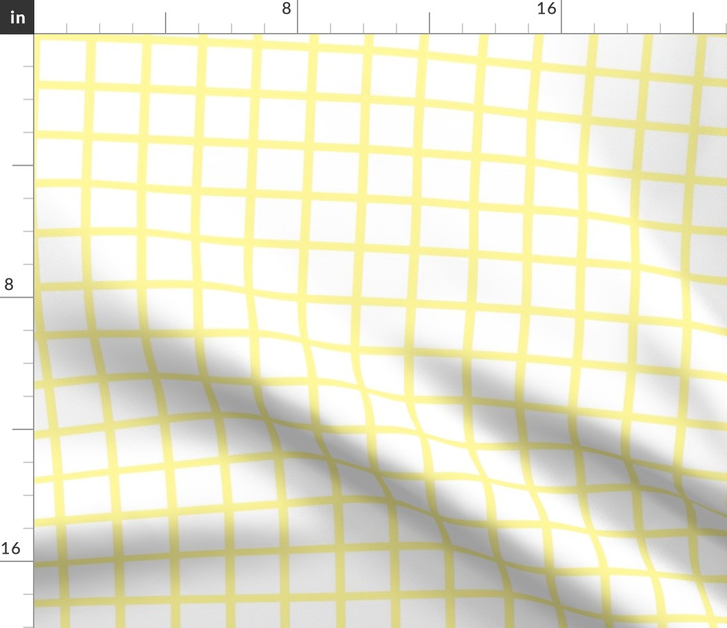 Narrow retro check - yellow on white