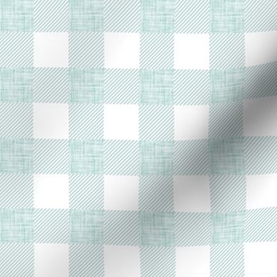 1" glacier linen buffalo check