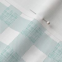 1" glacier linen buffalo check