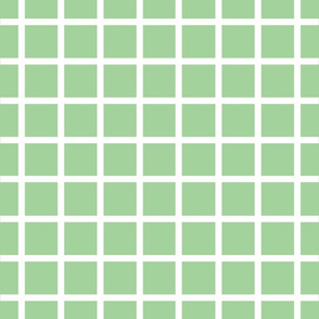 Green with narrow retro white check