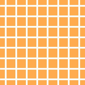 Orange with narrow retro white check