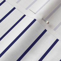 Narrow navy blue stripe on white - horizontal