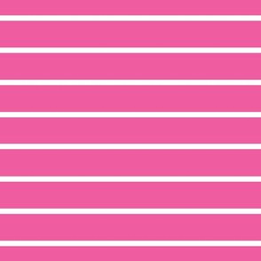 Deep pink with narrow white stripe horizontal
