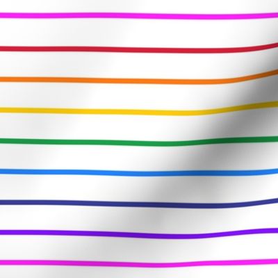 Narrow bright rainbow stripe horizontal (small)