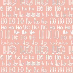 Ho Ho Ho Mixed Fonts on Dusty Pink-medium scale
