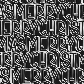 Merry Christmas Stacked Typography on Midnight-medium scale