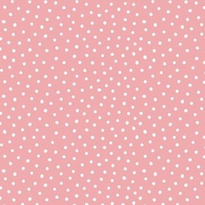 White Dots on Pink - 1/8 inch