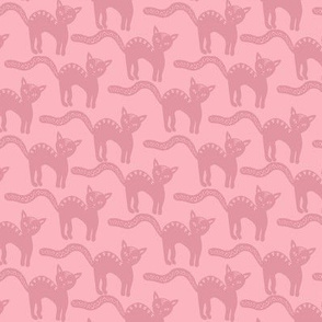 Doodle cats - pink - small