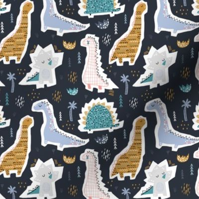 Abstarct geometric Dino pattern