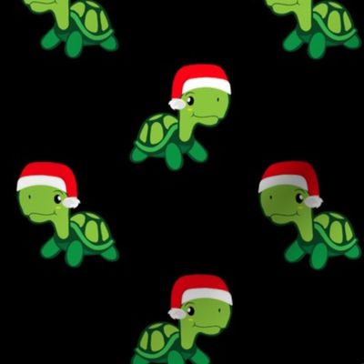 Large-Scale | Turtle Sea Animal Merry Christmas Santa Claus Xmas