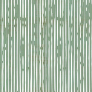 Pigeon Post- Stripes- Jade Green Grey/ Greenish Ash Gray- Large Scale