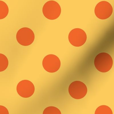 Polka dots dark organge/sunny yellow