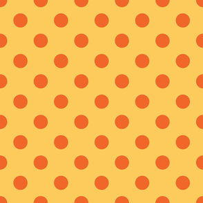 Polka dots dark organge/sunny yellow