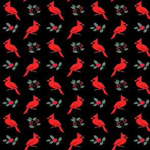 Large-Scale | Cardinal Birds Gifts Mistletoe Merry Christmas Xmas