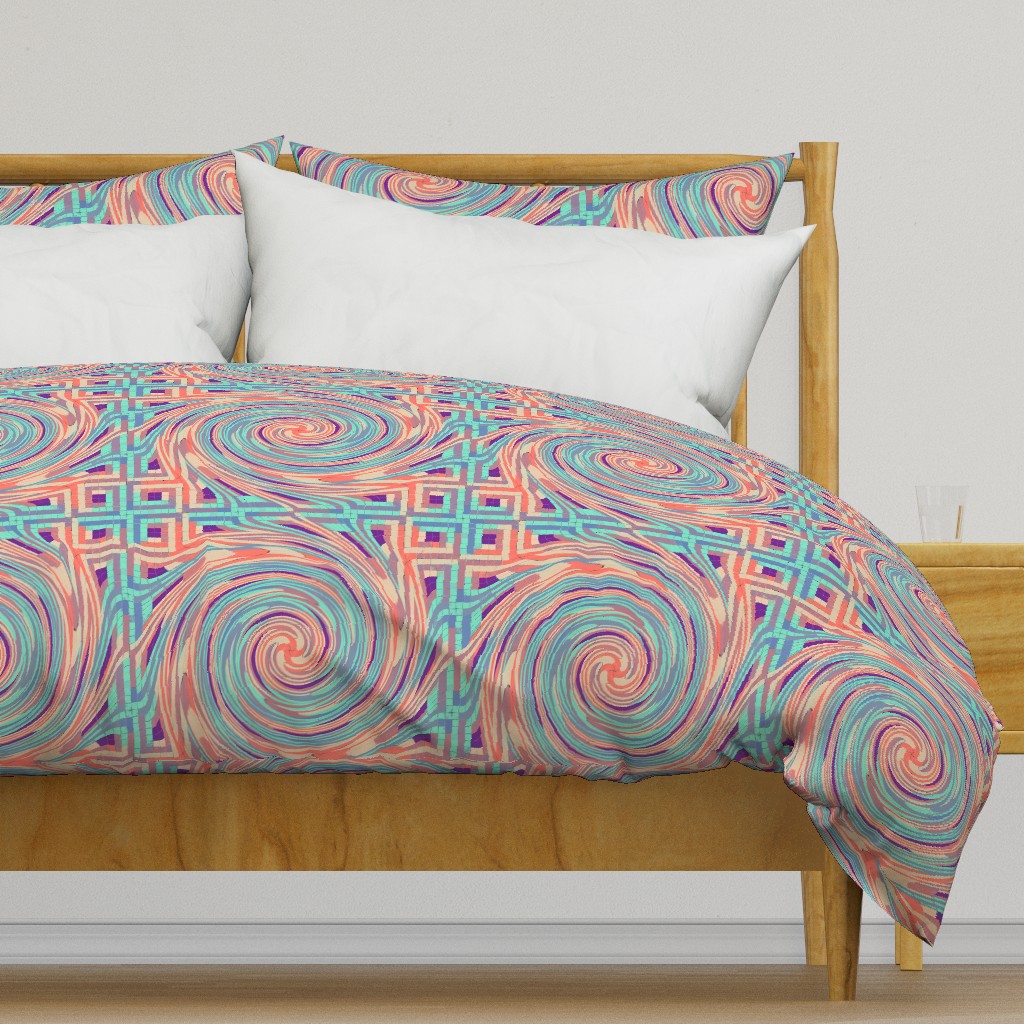 Pillow Twirl - Purple Pastel (Log Cabin)