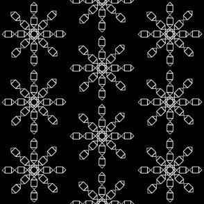 Sm Black Geometric Snowflakes by DulciArt,LLC