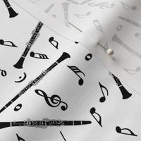 Clarinet Music Notes  White Background