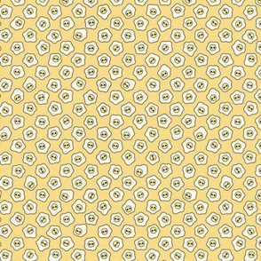  Micro Kawaii Eggs Pattern on Mellow Yellow