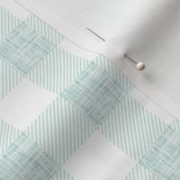 1" blue pistachio linen buffalo check