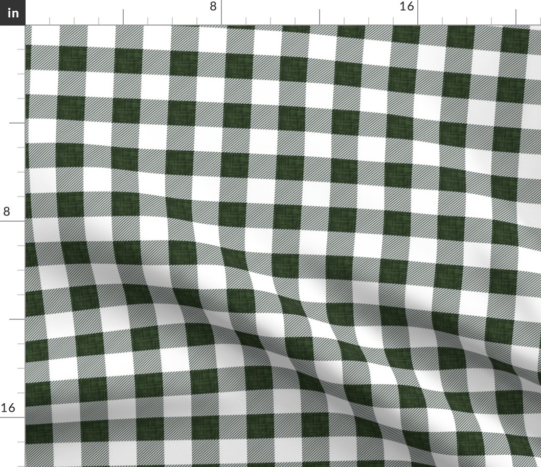 1" seaweed linen buffalo check