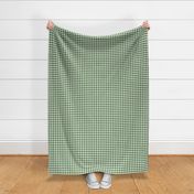 1/2" green basil linen buffalo check