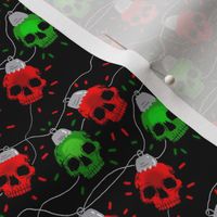 Red and Green Skull Christmas Lights extra-small scal