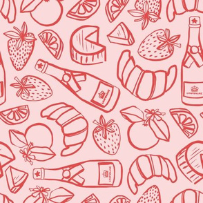 Booze Makes It Brunch | Bubble Gum Pink + Ruby Red