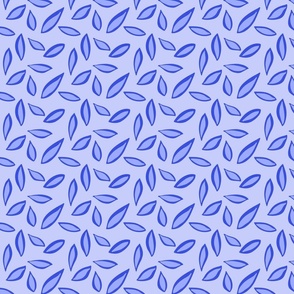 Abstract leaves in blue || botanical garden plant