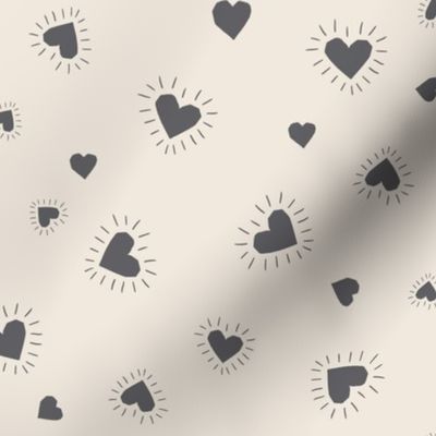 Valentines Day fabric boys Blue heart sunshine