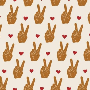 valentines day boys fabric peace out red hearts
