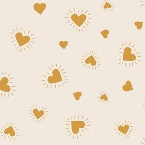 Valentines Day fabric boys yellow heart sunshine