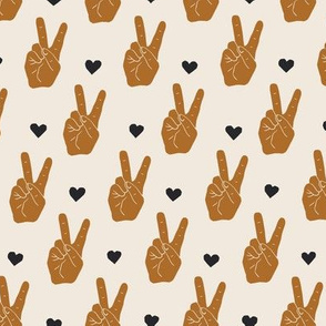 valentines day boys fabric peace out black hearts