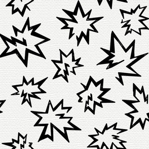 Explosion Print Black and White
