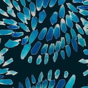 Blue Sea Urchins deep teal blue